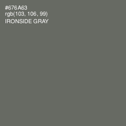 #676A63 - Ironside Gray Color Image
